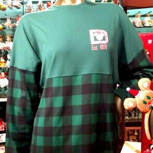 Disneyland Green Plaid Holiday Spirit Jersey
